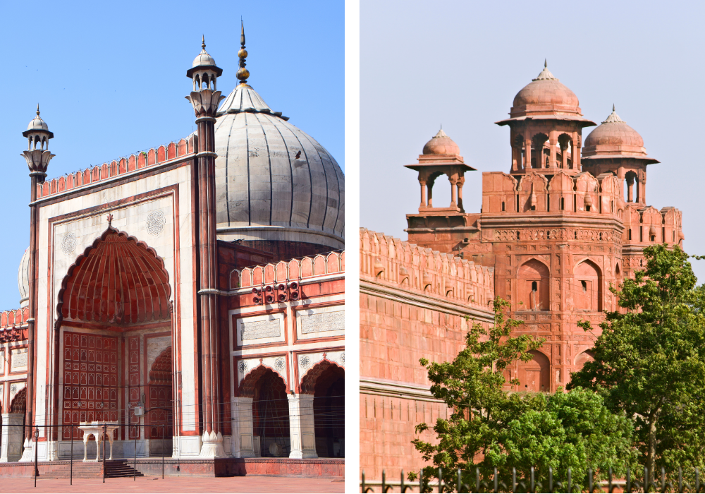 Jama Masjid and Red Fort in New Delhi
