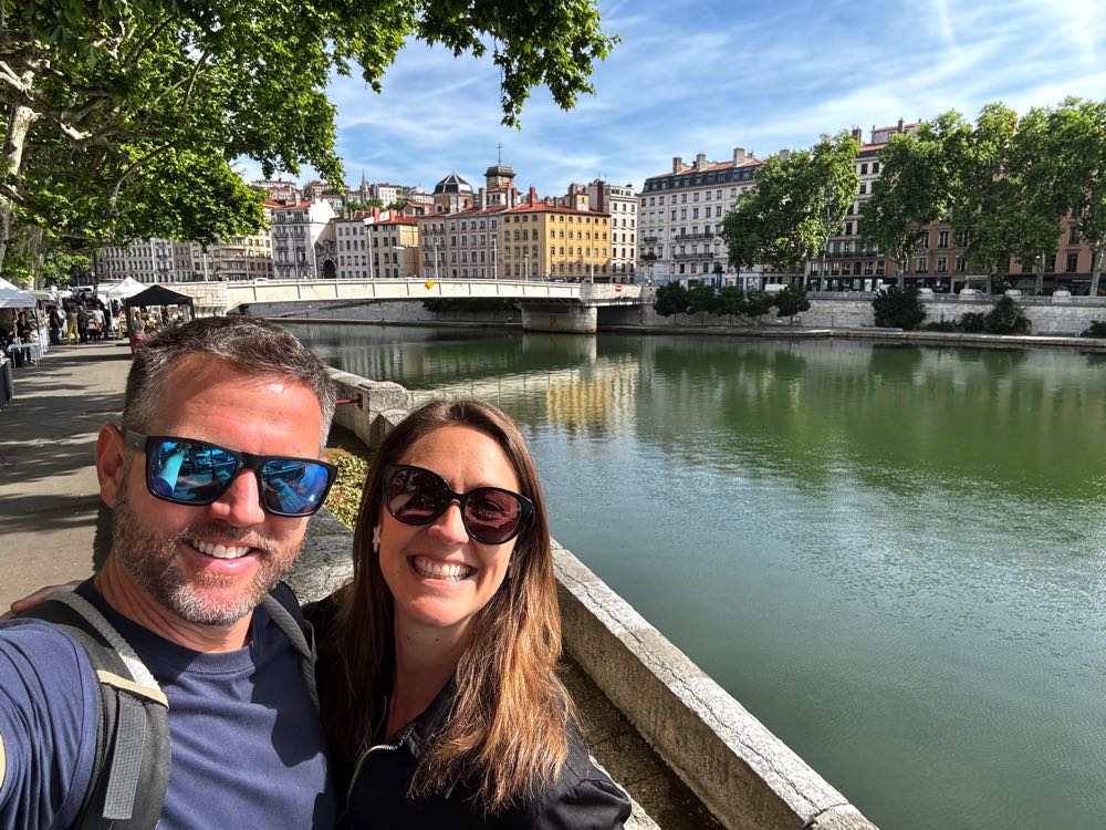 our evolution of backpackers to coaches. photo in lyon france